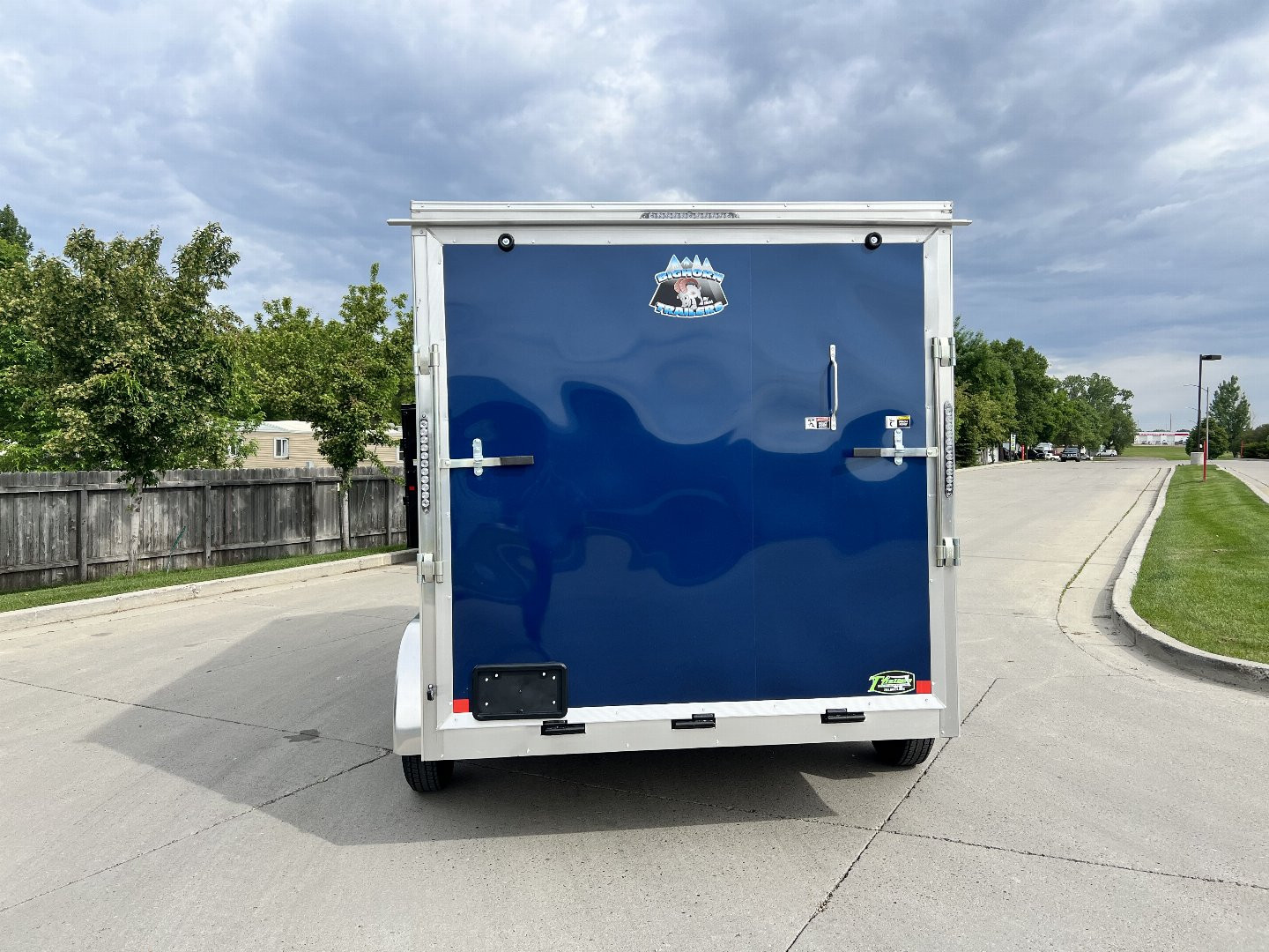 New 2026  Bighorn R&M 7x12+2’V Rear Ramp Enclosed Cargo Trailer TTrailersND.com