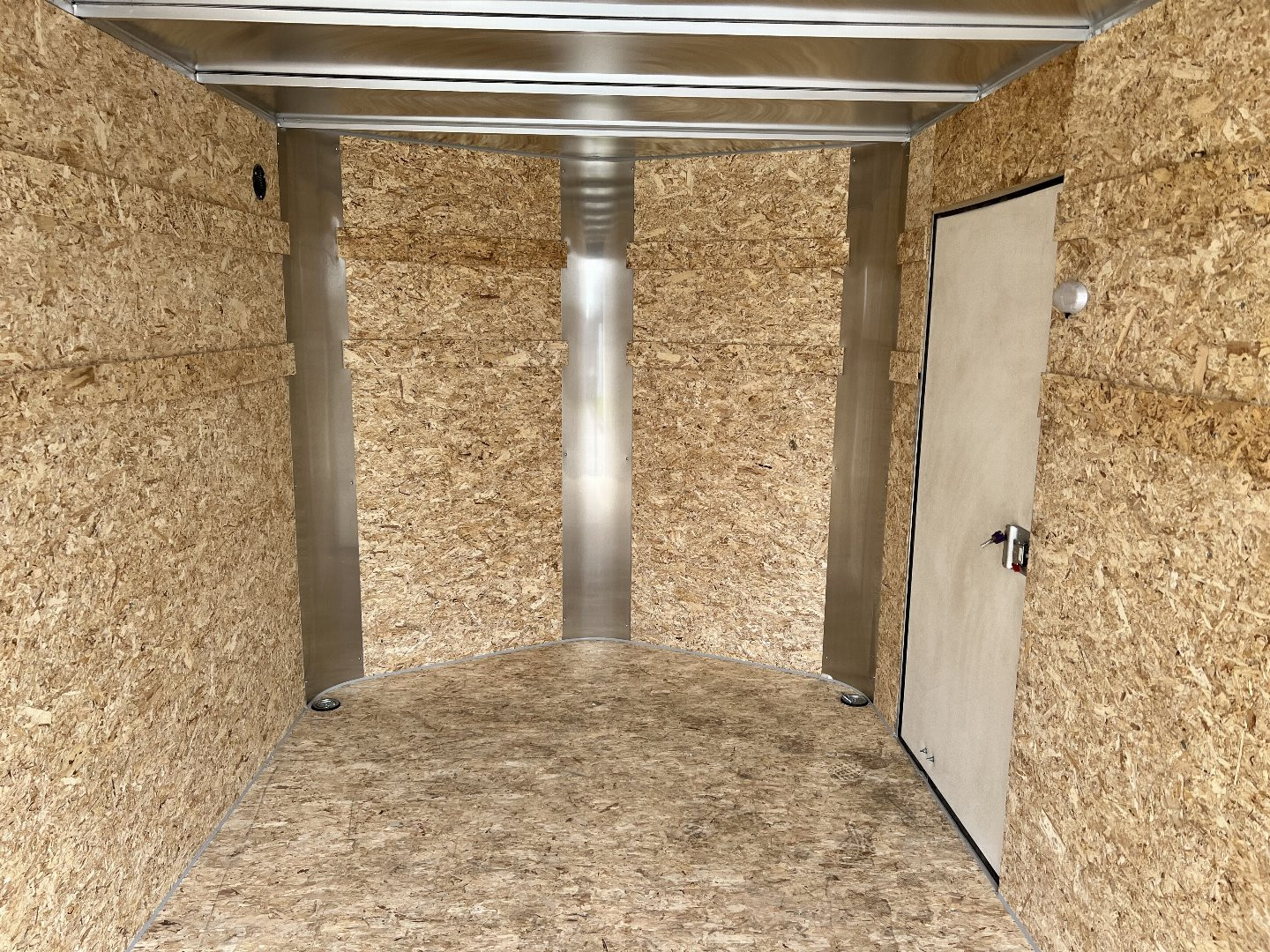 New 2026  Bighorn R&M 7x12+2’V Rear Ramp Enclosed Cargo Trailer TTrailersND.com