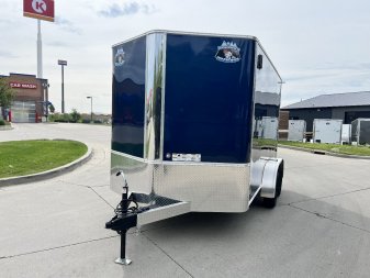 New 2026  Bighorn R&M 7x12+2’V Rear Ramp Enclosed Cargo Trailer TTrailersND.com