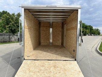 New 2026  Bighorn R&M 7x12+2’V Rear Ramp Enclosed Cargo Trailer TTrailersND.com