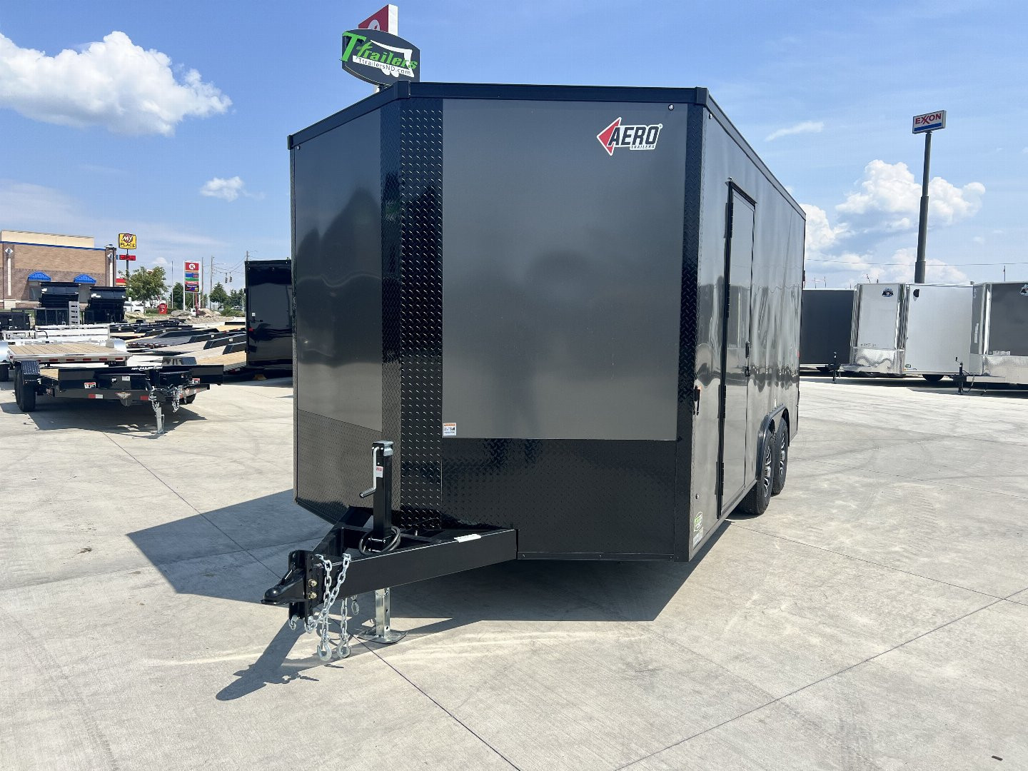 New 2026 AERO 8.5x16 +2’V TALL 7’ 10K QUALITY Blackout Edition Enclosed Rear Ramp Car Hauler Cargo Trailer