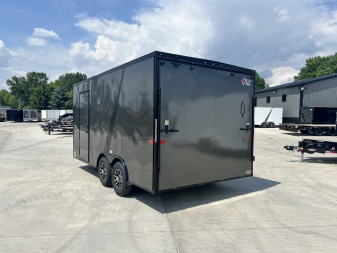 New 2026 AERO 8.5x16 +2’V TALL 7’ 10K QUALITY Blackout Edition Enclosed Rear Ramp Car Hauler Cargo Trailer