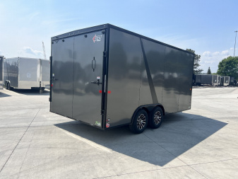 New 2026 AERO 8.5x16 +2’V TALL 7’ 10K QUALITY Blackout Edition Enclosed Rear Ramp Car Hauler Cargo Trailer