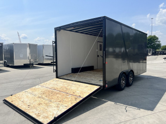 New 2026 AERO 8.5x16 +2’V TALL 7’ 10K QUALITY Blackout Edition Enclosed Rear Ramp Car Hauler Cargo Trailer