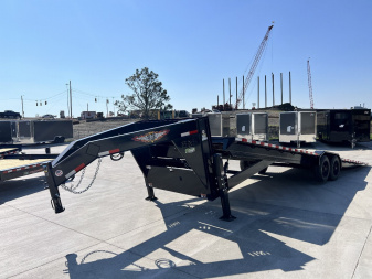 New 2025 H&H HEAVY DUTY Gooseneck 102” Wide SPEEDLOADER 30' POWER TILT 16K POWER Jacks, key fob Remote, winch plate, solar charger, Drive Over Fenders, Upgraded Frame