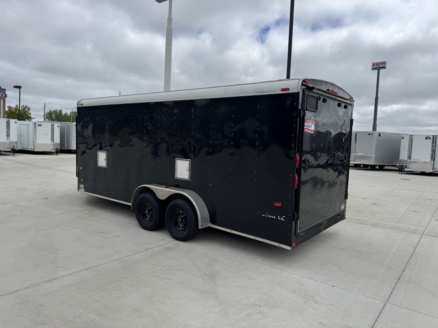 Used 2012 American Hauler 7x23 Drive Out Front Enclosed Rear Ramp Snowmobile Cargo Trailer