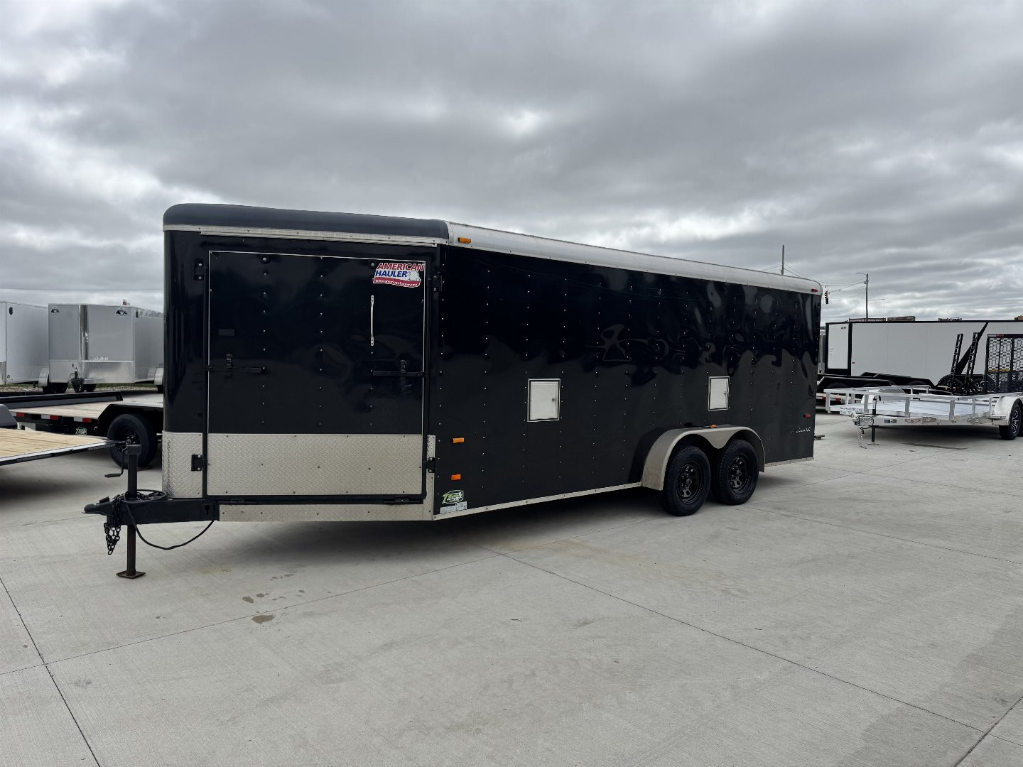 Used 2012 American Hauler 7x23 Drive Out Front Enclosed Rear Ramp Snowmobile Cargo Trailer