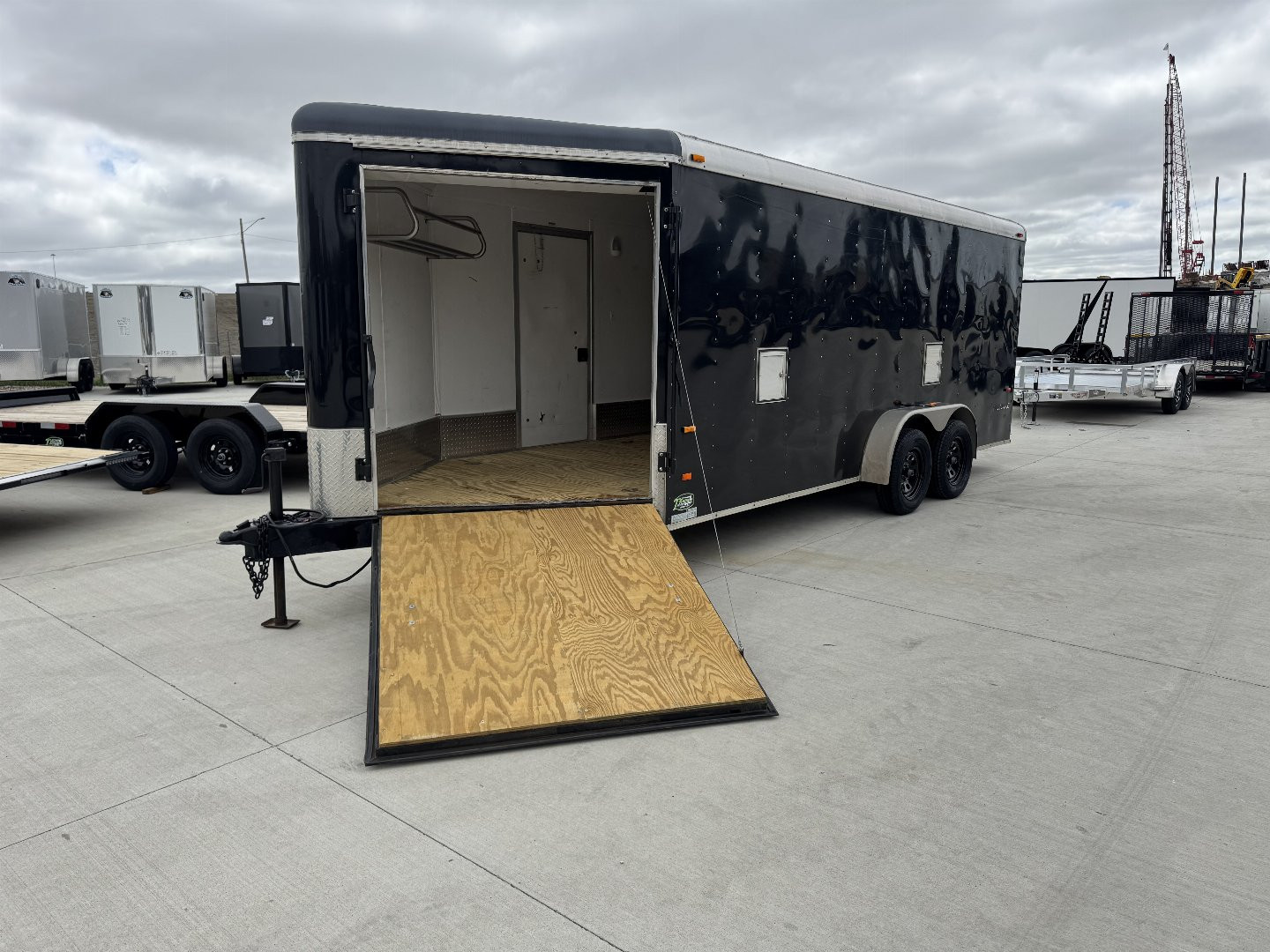 Used 2012 American Hauler 7x23 Drive Out Front Enclosed Rear Ramp Snowmobile Cargo Trailer