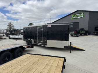 Used 2012 American Hauler 7x23 Drive Out Front Enclosed Rear Ramp Snowmobile Cargo Trailer