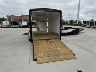 Used 2012 American Hauler 7x23 Drive Out Front Enclosed Rear Ramp Snowmobile Cargo Trailer