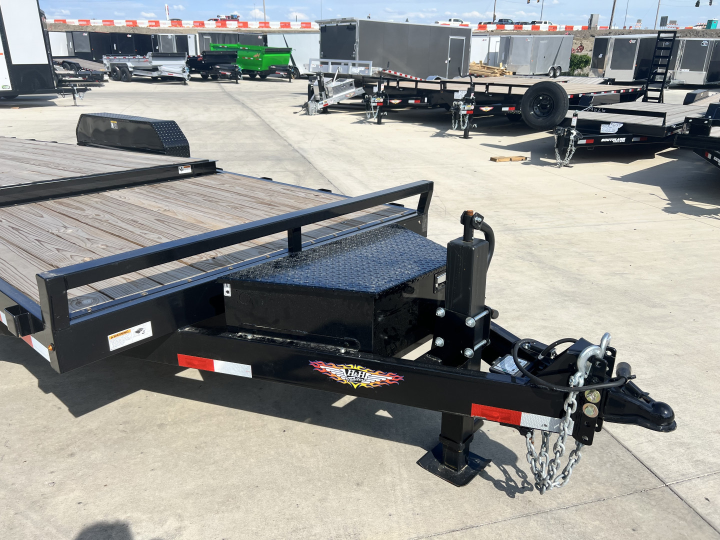 New 2025 H&H 22 ft = 16 ft Tilt + 6 ft flat Gravity Tilt Heavy Duty 14K Trailer