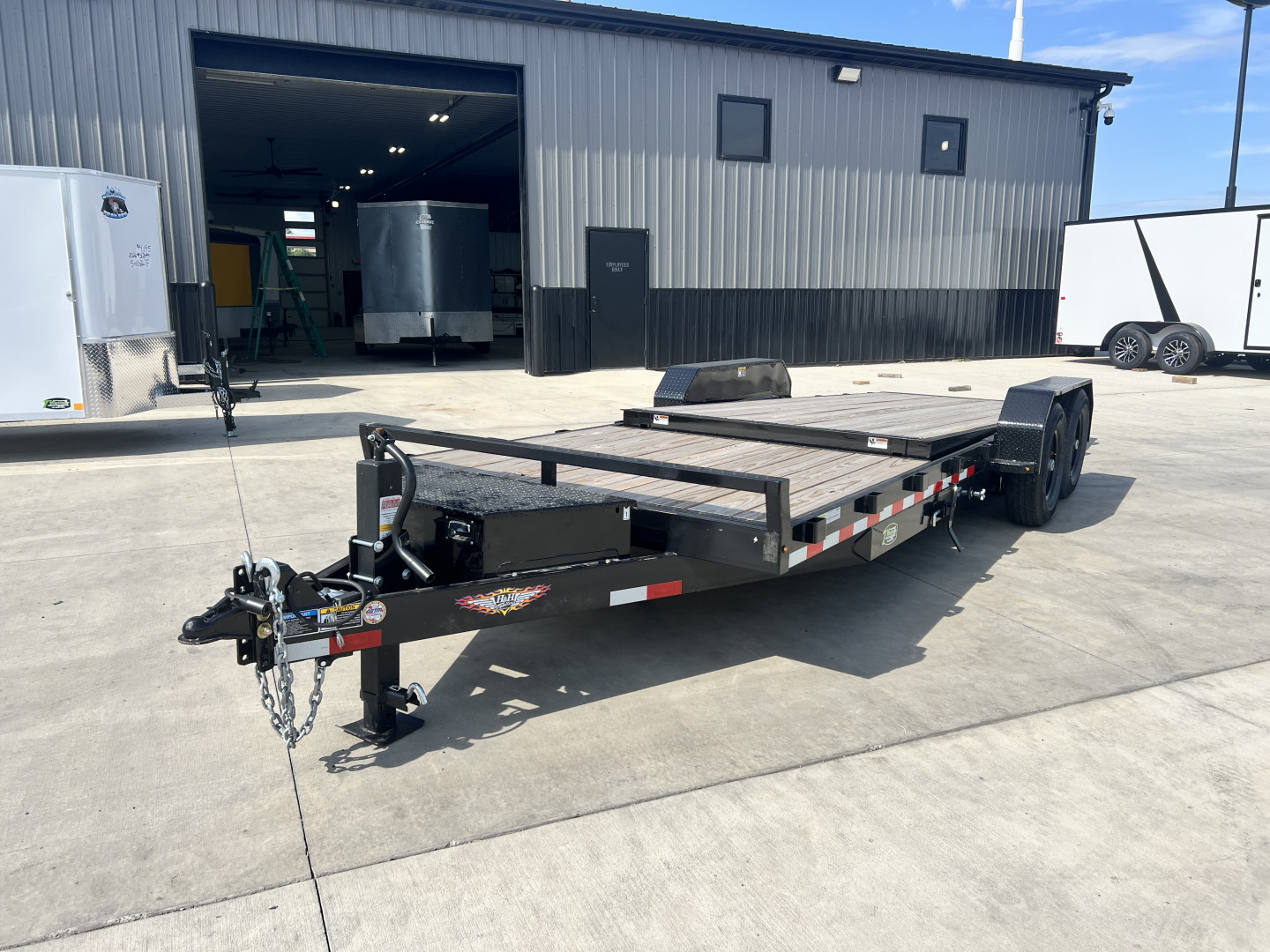 New 2025 H&H 22 ft = 16 ft Tilt + 6 ft flat Gravity Tilt Heavy Duty 14K Trailer