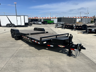 New 2025 H&H 22 ft = 16 ft Tilt + 6 ft flat Gravity Tilt Heavy Duty 14K Trailer