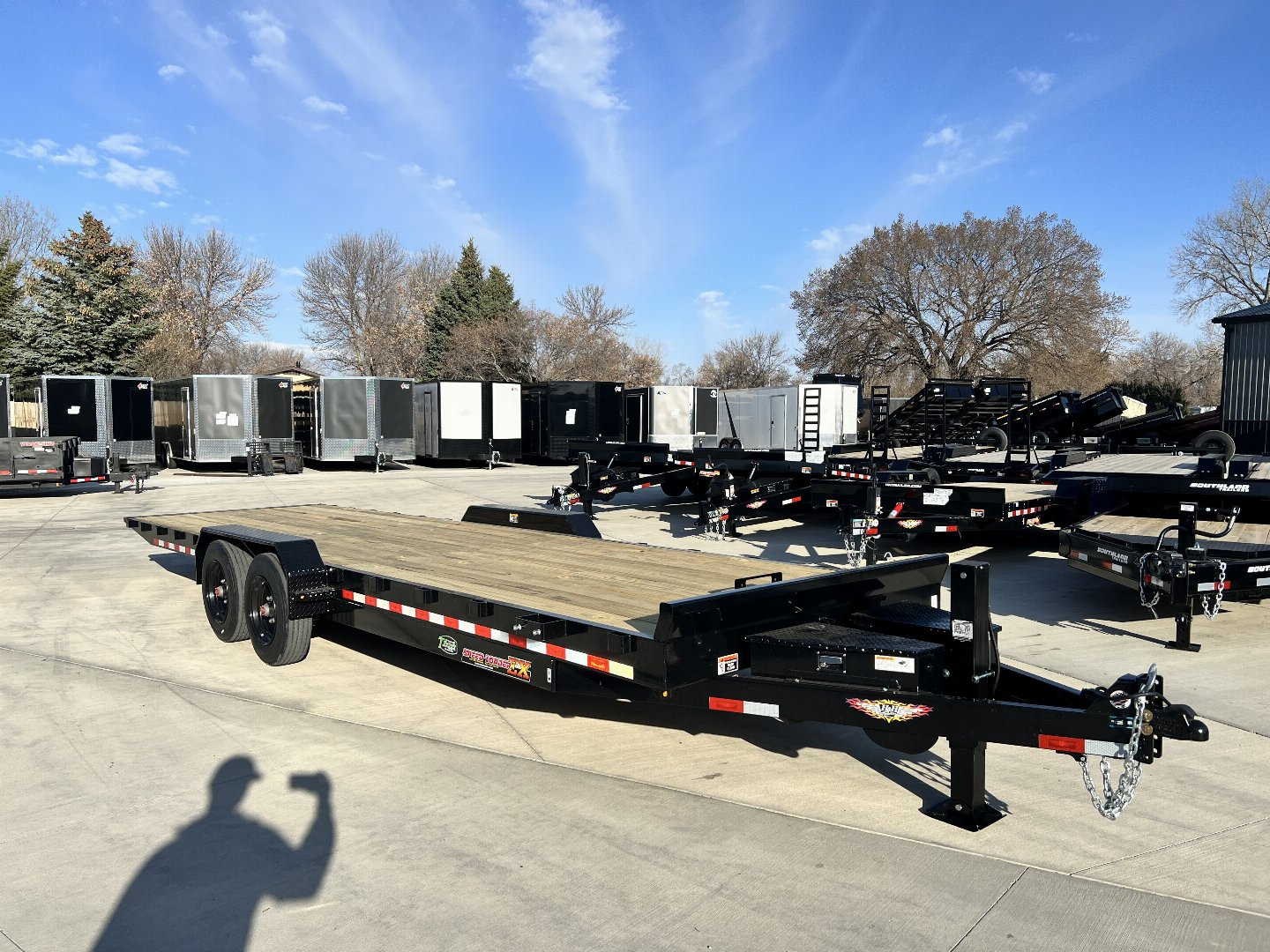 New NEW 2025 HEAVY DUTY H&H Speedloader 26’ POWER TILTbed flatbed Trailer 2-8000 lb axles =16K, 18 Ply TIRES