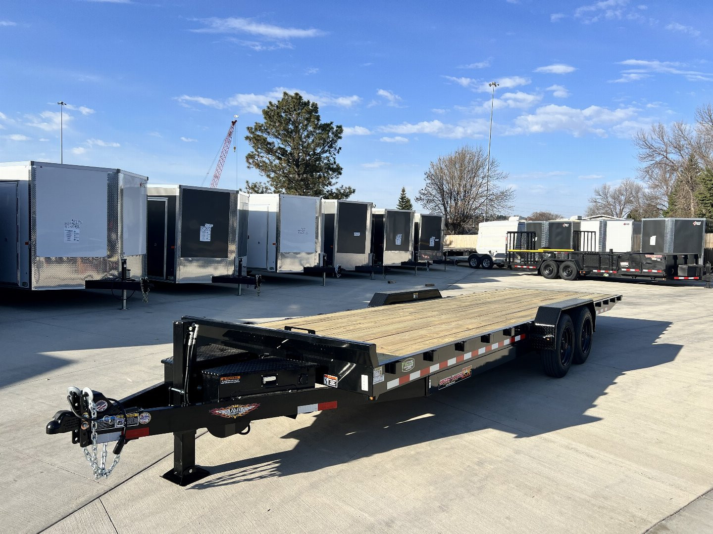 New NEW 2025 HEAVY DUTY H&H Speedloader 26’ POWER TILTbed flatbed Trailer 2-8000 lb axles =16K, 18 Ply TIRES
