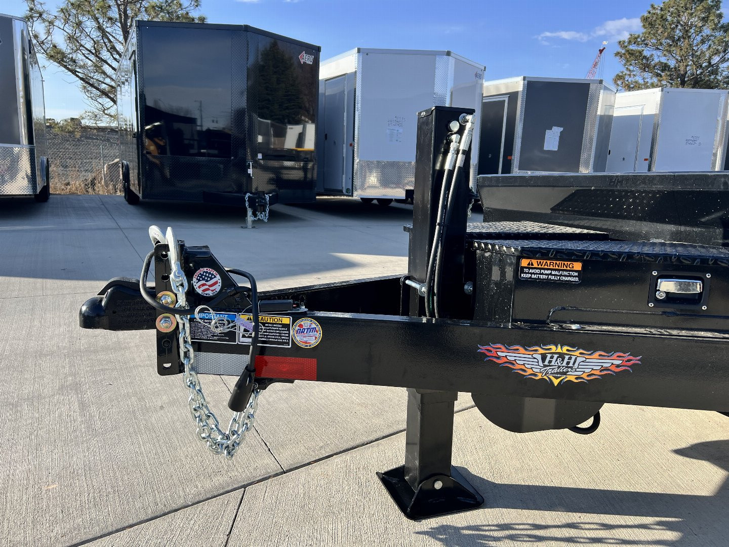New NEW 2025 HEAVY DUTY H&H Speedloader 26’ POWER TILTbed flatbed Trailer 2-8000 lb axles =16K, 18 Ply TIRES