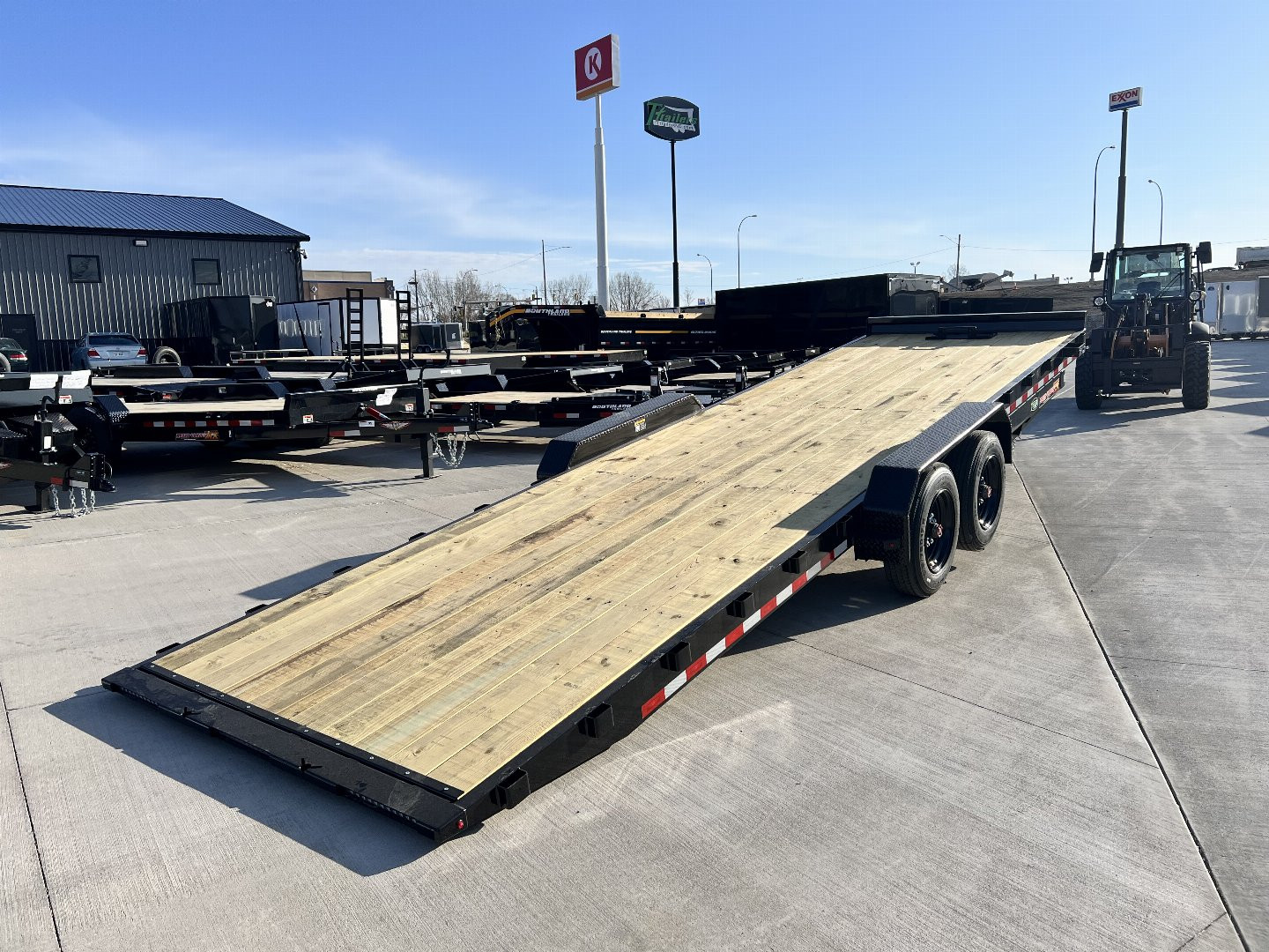 New NEW 2025 HEAVY DUTY H&H Speedloader 26’ POWER TILTbed flatbed Trailer 2-8000 lb axles =16K, 18 Ply TIRES
