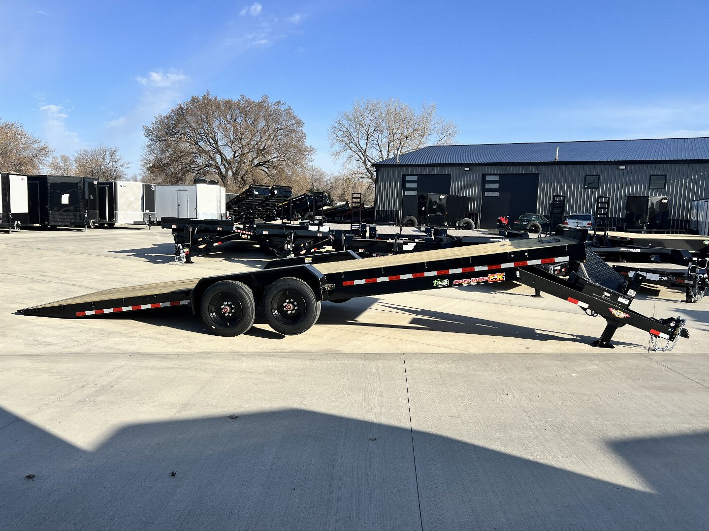 New NEW 2025 HEAVY DUTY H&H Speedloader 26’ POWER TILTbed flatbed Trailer 2-8000 lb axles =16K, 18 Ply TIRES