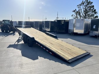 New NEW 2025 HEAVY DUTY H&H Speedloader 26’ POWER TILTbed flatbed Trailer 2-8000 lb axles =16K, 18 Ply TIRES