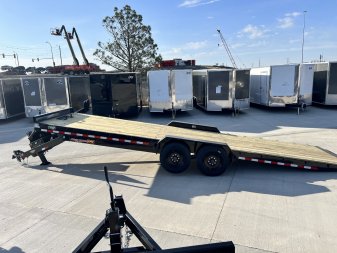 New NEW 2025 HEAVY DUTY H&H Speedloader 26’ POWER TILTbed flatbed Trailer 2-8000 lb axles =16K, 18 Ply TIRES