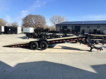 New NEW 2025 HEAVY DUTY H&H Speedloader 26’ POWER TILTbed flatbed Trailer 2-8000 lb axles =16K, 18 Ply TIRES