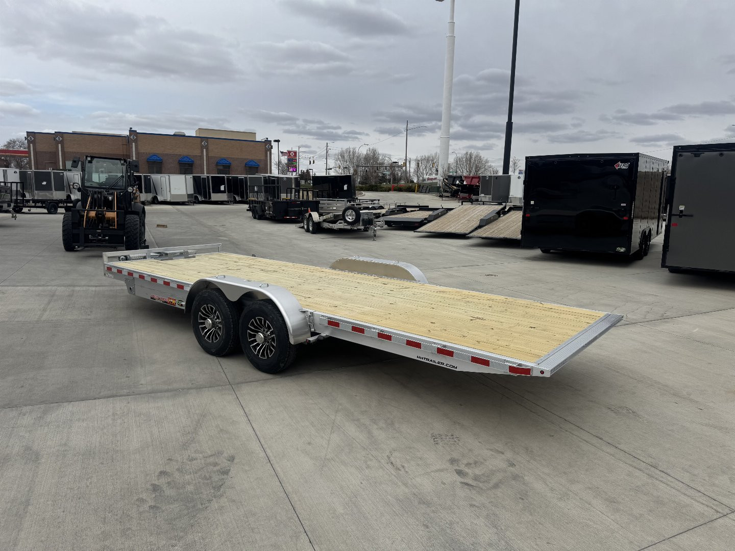 New NEW 2025 H&H Speedloader ALUMINUM 22’ POWER TILTbed flatbed Trailer 2-7000 lb axles =14K