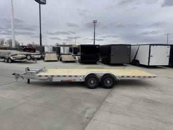 New NEW 2025 H&H Speedloader ALUMINUM 22’ POWER TILTbed flatbed Trailer 2-7000 lb axles =14K