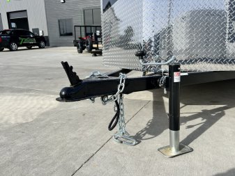 New NEW 2025 AERO 6x12 +2 V WHITE Interior QUALITYAluminum Wheels Matching aluminum Spare Tire and Mount included $240 value Enclosed Rear Ramp Cargo Trailer