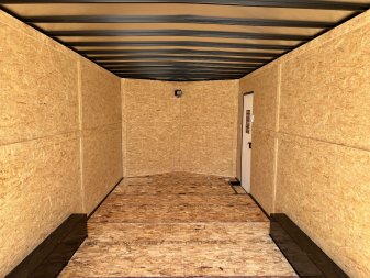 New NEW 2025 AERO 8.5x20 +2’V, 2-7000lb axles= 14K 7’ TALL, 3/8 WOOD Interior, BLACKOUT  EDITION- QUALITY Aluminum Wheels Enclosed Car Hauler Trailer