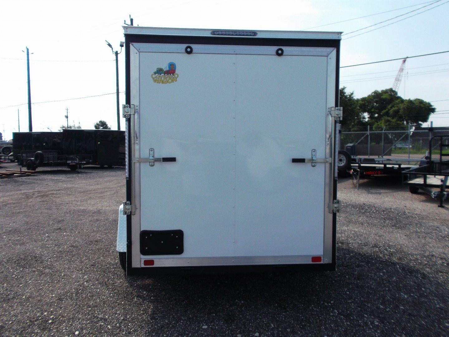New 2024 Covered Wagon Trailers 6x10 Single Axle Cargo Trailer / Enclosed Trailer / Extra Wide Ramp / 6'6" Interior / RV Side Door / LEDs / .030 White Semi-Screwless Exterior