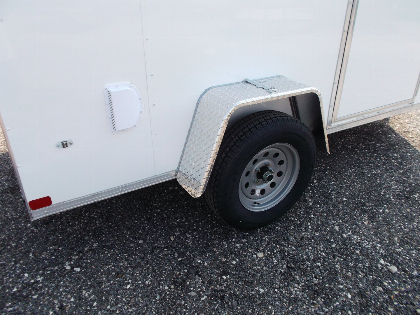 New 2024 Covered Wagon Trailers 6x10 Single Axle Cargo Trailer / Enclosed Trailer / Extra Wide Ramp / 6'6" Interior / RV Side Door / LEDs / .030 White Semi-Screwless Exterior
