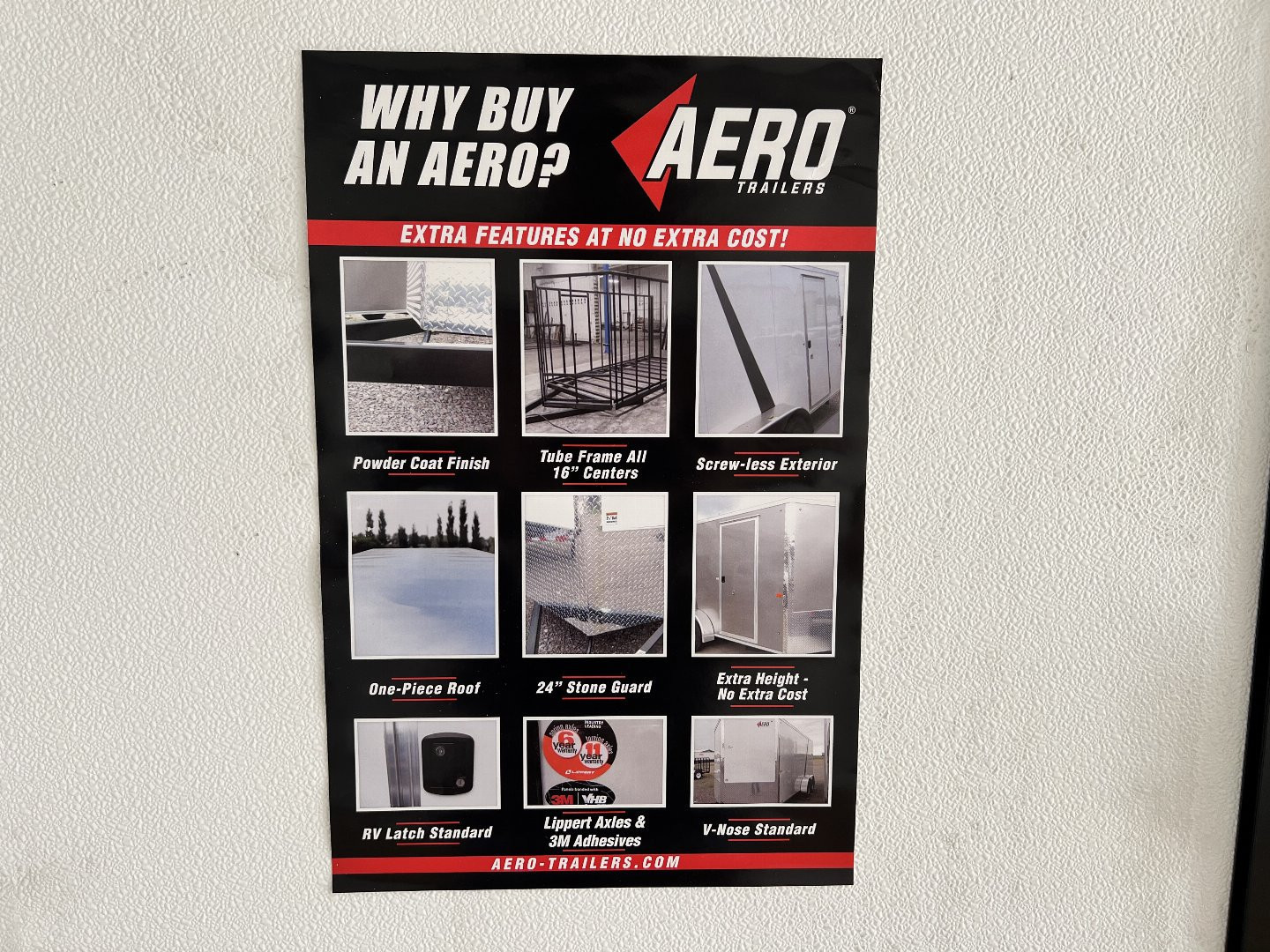 New NEW 2026 AERO 8.5x20 +2’V, 7’ TALL, WHITE Interior, BLACKOUT  EDITION- QUALITY Aluminum Wheels Enclosed Car Hauler Trailer