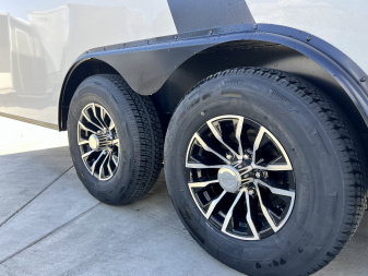 New NEW 2026 AERO 8.5x20 +2’V, 7’ TALL, WHITE Interior, BLACKOUT  EDITION- QUALITY Aluminum Wheels Enclosed Car Hauler Trailer