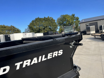 New NEW 2025 Southland14ft Low Profile HIGH SIDE Dump Trailer 2-8000 lb axles = 16K with Aluminum Ramps and TARP