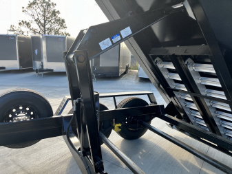New NEW 2025 Southland14ft Low Profile HIGH SIDE Dump Trailer 2-8000 lb axles = 16K with Aluminum Ramps and TARP