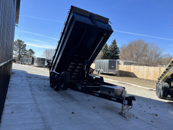 New NEW 2025 Southland14ft Low Profile HIGH SIDE Dump Trailer 2-8000 lb axles = 16K with Aluminum Ramps and TARP
