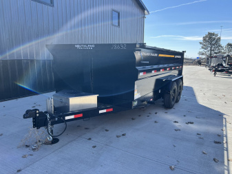 New NEW 2025 Southland14ft Low Profile HIGH SIDE Dump Trailer 2-8000 lb axles = 16K with Aluminum Ramps and TARP