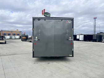 Used 2023 AERO 8.5x20 +2’V SNOW BEAR EXTRA TALL 7’ 7” QUALITY Enclosed Rear Ramp Car Hauler Cargo Trailer