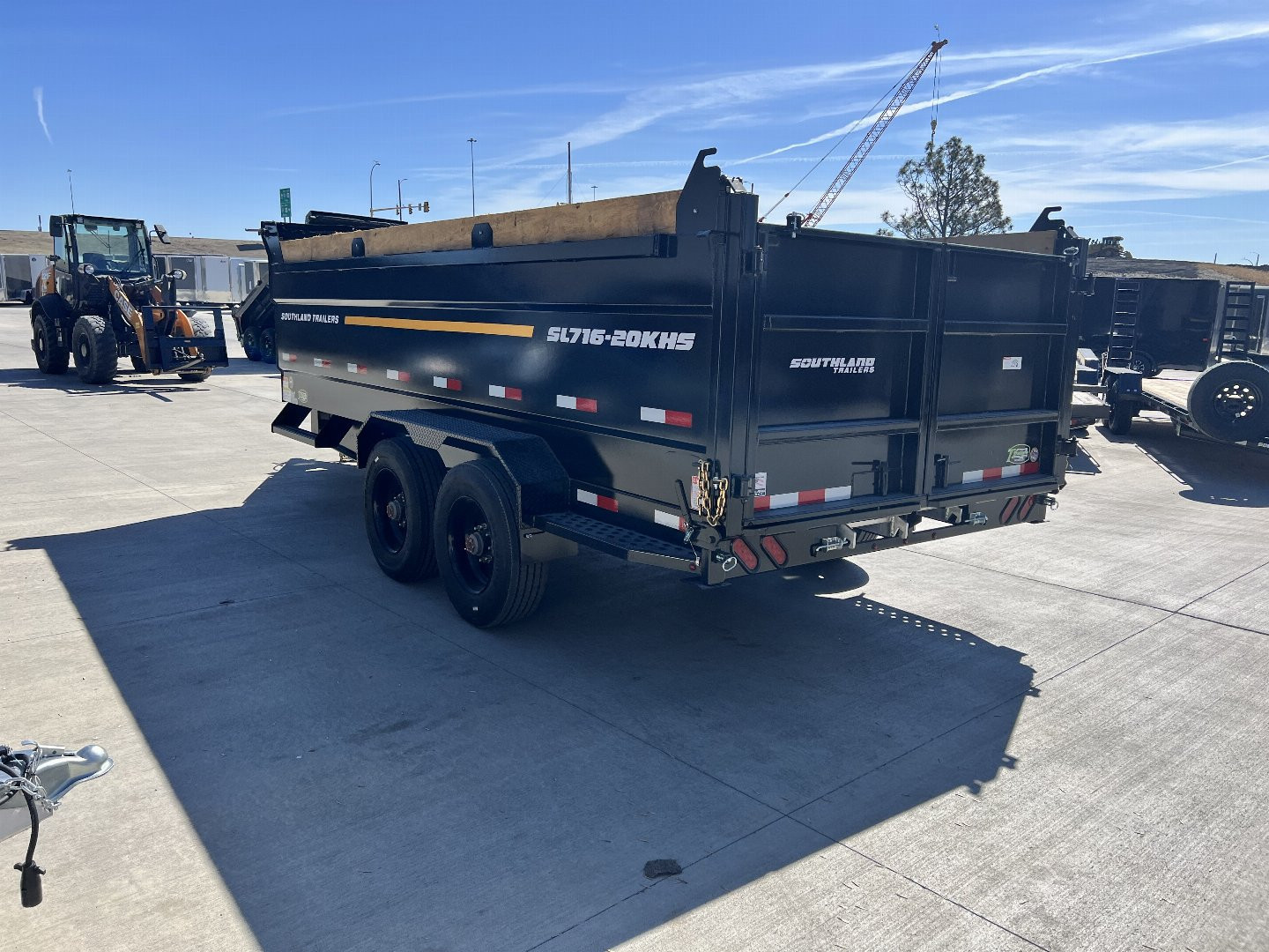 New NEW 2025 Southland 7x16 hydraulic Jack Heavy Duty Dump Trailer 2-10000 lb TORSION axles =20K aluminum ramps and Tarp Included