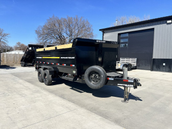 New NEW 2025 Southland 7x16 hydraulic Jack Heavy Duty Dump Trailer 2-10000 lb TORSION axles =20K aluminum ramps and Tarp Included