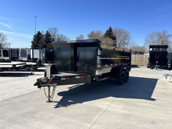 New NEW 2025 Southland 7x16 hydraulic Jack Heavy Duty Dump Trailer 2-10000 lb TORSION axles =20K aluminum ramps and Tarp Included