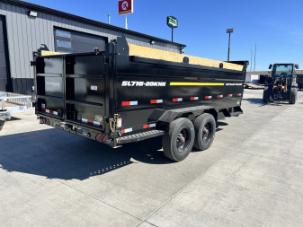 New NEW 2025 Southland 7x16 hydraulic Jack Heavy Duty Dump Trailer 2-10000 lb TORSION axles =20K aluminum ramps and Tarp Included
