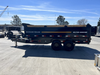 New NEW 2025 Southland 7x16 hydraulic Jack Heavy Duty Dump Trailer 2-10000 lb TORSION axles =20K aluminum ramps and Tarp Included