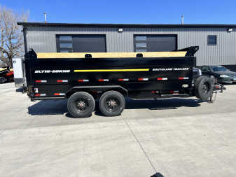 New NEW 2025 Southland 7x16 hydraulic Jack Heavy Duty Dump Trailer 2-10000 lb TORSION axles =20K aluminum ramps and Tarp Included