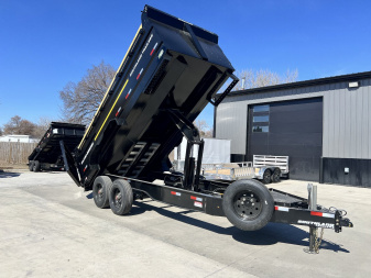 New NEW 2025 Southland 7x16 hydraulic Jack Heavy Duty Dump Trailer 2-10000 lb TORSION axles =20K aluminum ramps and Tarp Included