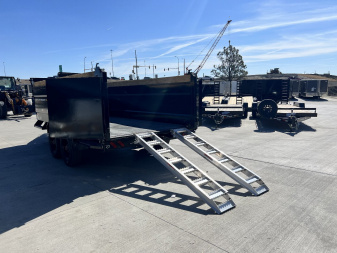 New NEW 2025 Southland 7x16 hydraulic Jack Heavy Duty Dump Trailer 2-10000 lb TORSION axles =20K aluminum ramps and Tarp Included
