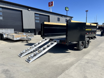 New NEW 2025 Southland 7x16 hydraulic Jack Heavy Duty Dump Trailer 2-10000 lb TORSION axles =20K aluminum ramps and Tarp Included