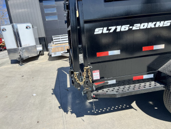 New NEW 2025 Southland 7x16 hydraulic Jack Heavy Duty Dump Trailer 2-10000 lb TORSION axles =20K aluminum ramps and Tarp Included
