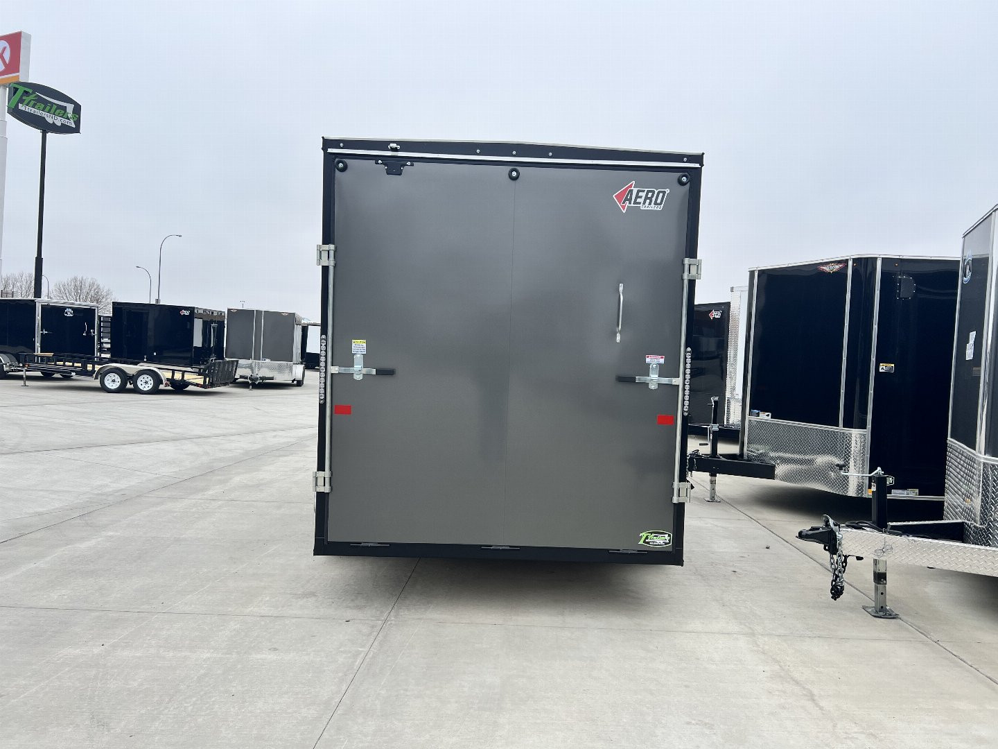 New NEW 2025 AERO 7x14 +2 V TALL UTV QUALITY Enclosed, WHITE Interior, Rear Ramp Cargo Trailer