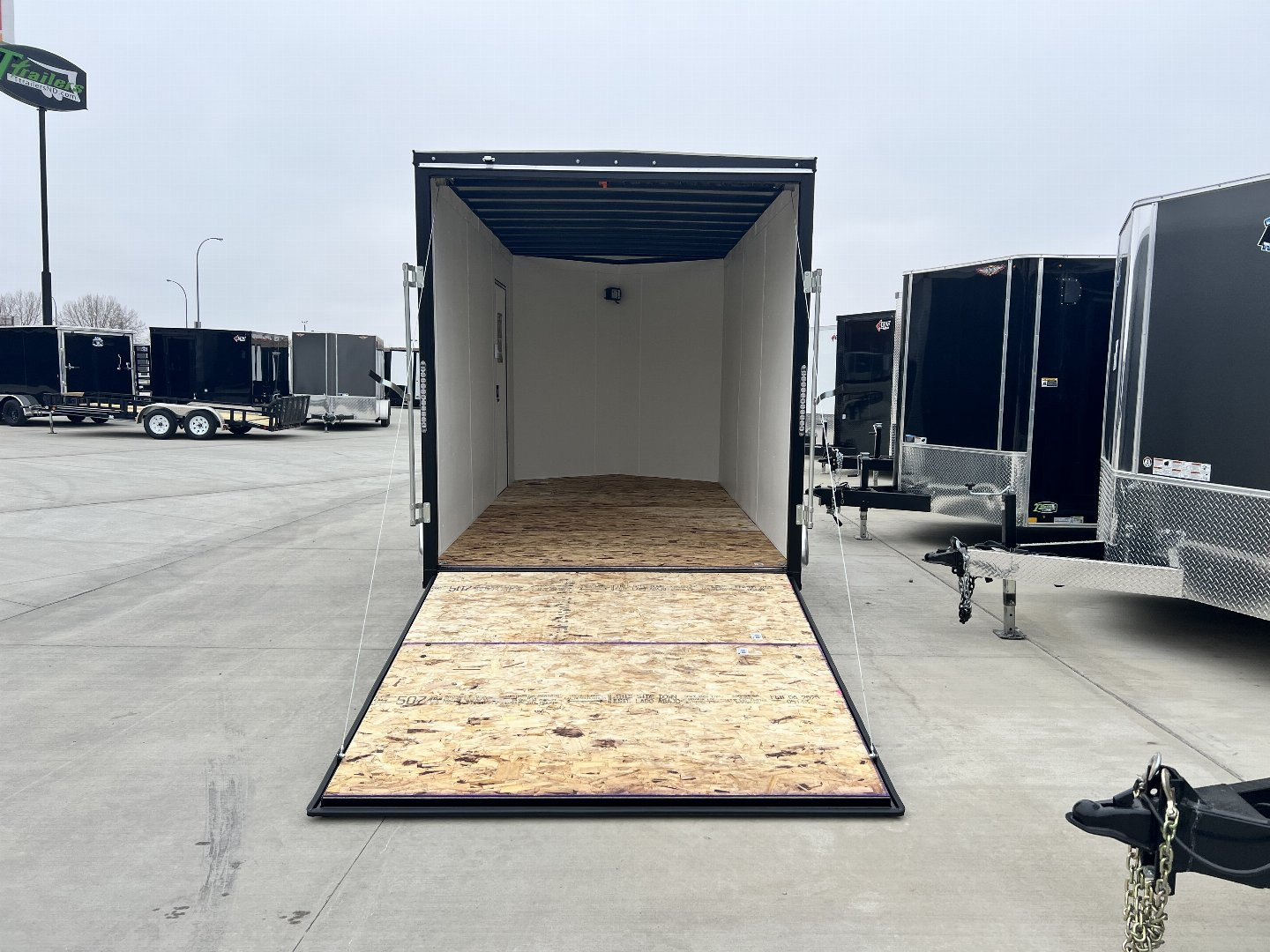 New NEW 2025 AERO 7x14 +2 V TALL UTV QUALITY Enclosed, WHITE Interior, Rear Ramp Cargo Trailer